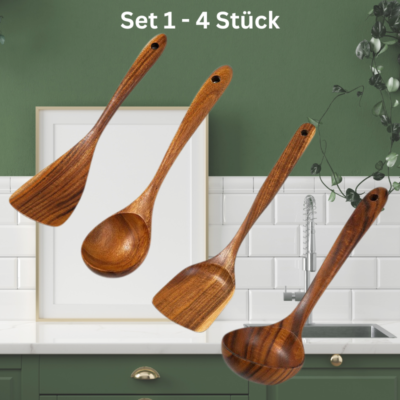 100% Teak Holzbesteck