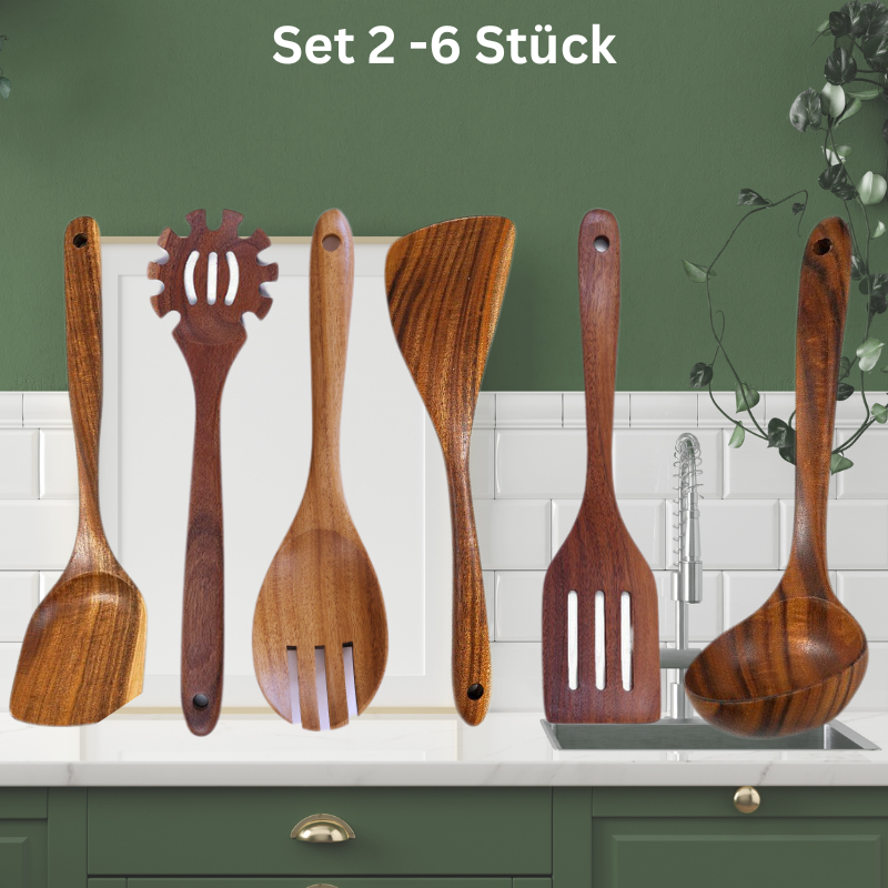 100% Teak Holzbesteck