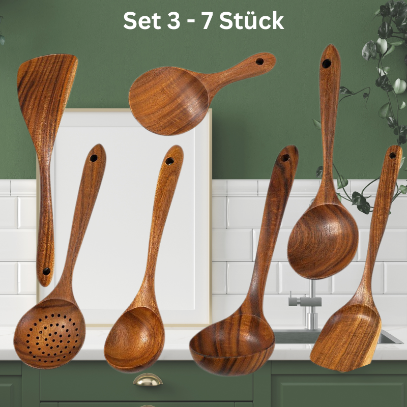 100% Teak Holzbesteck
