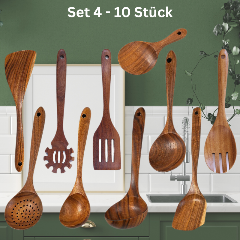 100% Teak Holzbesteck