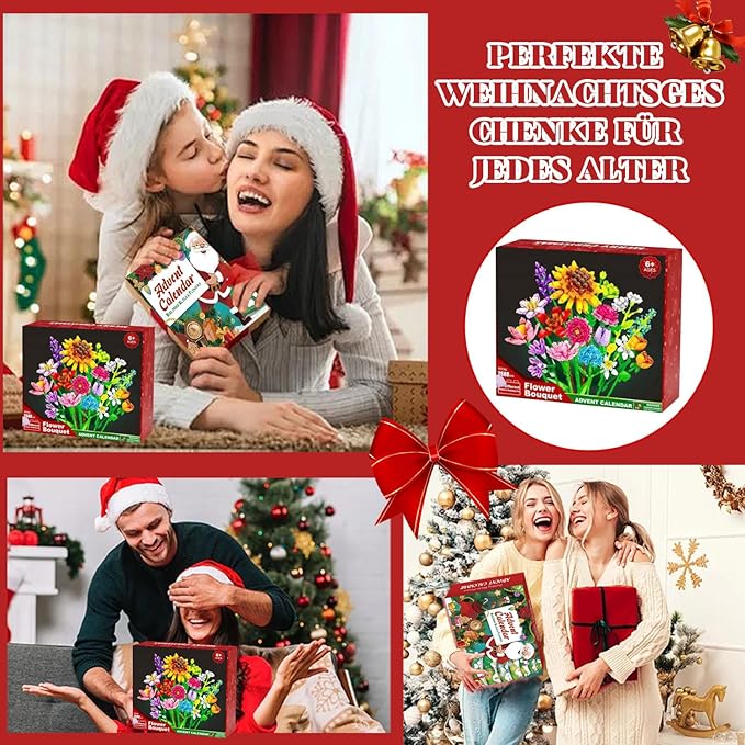Adventskalender Blumenmix Bausteine