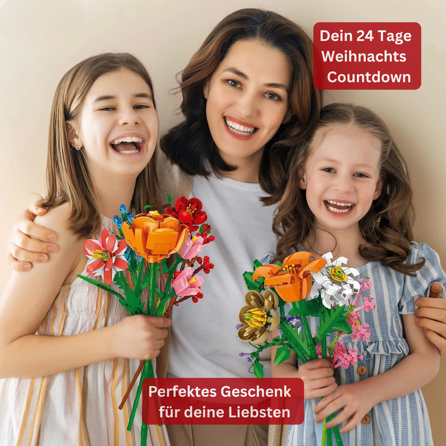 Adventskalender Blumenmix Bausteine